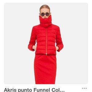 Akris punto puffer red